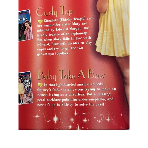 Shirley Temple Family Favorites VHS Set 3 Curly Top Heidi Baby Take a Bow Used - Picture 5 of 16